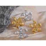 Idalia Flower Stud Earrings – Hypoallergenic & Elegant Jewelry | Huna Jewelry
