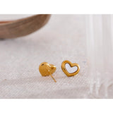 Penny Natural Shell Heart Earrings – Gold Rust-Proof Jewelry | Huna Jewelry