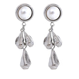 Vida Pearl Flower Earrings – Elegant Drop Dangle Statement Jewelry | Huna Jewelry