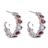 Grady Colorful Hoop Earrings – Elegant & Eye-Catching Jewelry | Huna Jewelry