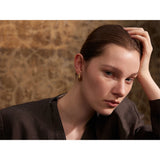 Laurel U-Shape Hoop Earrings – Polished & Stylish Hollow Design | Huna Jewelry