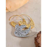 Veda Thin Textured Hoop Earrings – Chic, Modern & Waterproof | Huna Jewelry