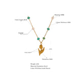 Orna Flower Pendant Necklace – Crystal Beaded Waterproof Jewelry | Huna Jewelry