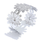 Dolce Floral Cuff Bracelet – Wide Open Bangle, Water-Resistant Design | Huna Jewelry