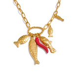 Naomi Fish and Chili Pendant Necklace – Unique Stylish Jewelry | Huna Jewelry