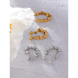 Cecily Triangle Bead Hoop Earrings – Trendy & Stylish Jewelry | Huna Jewelry