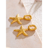 Hallie Starfish Drop Earrings – Ocean-Inspired Holiday Jewelry | Huna Jewelry