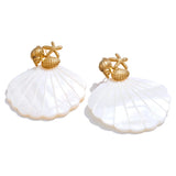 Gwen Shell Drop Earrings – Bold & Beach-Inspired Statement Jewelry | Huna Jewelry