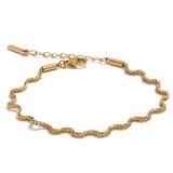 Nova Wavy Bracelet – Dainty, Waterproof & Minimalist Jewelry | Huna Jewelry