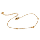 Olivia Heart Anklet – Dainty Waterproof Chain Ankle Bracelet | Huna Jewelry