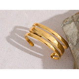 Zora Gold Cuff Bracelet – Bold Wide Statement Bangle Jewelry | Huna Jewelry