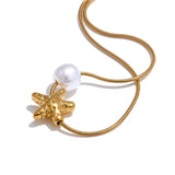 Jacqueline Starfish Pearl Pendant – Delicate & Elegant Necklace | Huna Jewelry