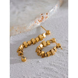 Cecily Triangle Bead Hoop Earrings – Trendy & Stylish Jewelry | Huna Jewelry