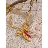 Naomi Fish and Chili Pendant Necklace – Unique Stylish Jewelry | Huna Jewelry