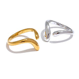 Sadie Cuff Ring – Glossy Chic Adjustable Statement Jewelry | Huna Jewelry