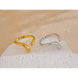 Sadie Cuff Ring – Glossy Chic Adjustable Statement Jewelry | Huna Jewelry