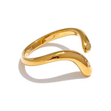 Sadie Cuff Ring – Glossy Chic Adjustable Statement Jewelry | Huna Jewelry