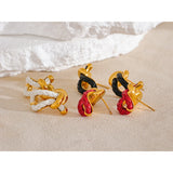 Jodie Knot Stud Earrings – Water Resistant & Stylish Jewelry | Huna Jewelry