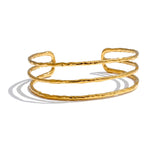 Willow Wide Cuff Bracelet – Layered Hollow Minimalist Jewelry | Huna Jewelry