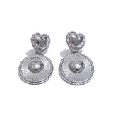 Heather Heart Drop Earrings – Romantic Round Dangle Jewelry | Huna Jewelry