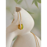 Grace Colored Circle Pendant Necklace – Stylish Removable Jewelry | Huna Jewelry