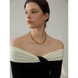 Marlowe Wide Collar Chain Necklace & Bracelet – Bold & Stylish Statement Jewelry | Huna Jewelry