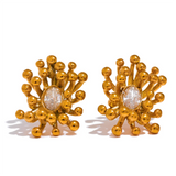 Catarina Flower Stud Earrings – Unique & Stylish Floral Design | Huna Jewelry