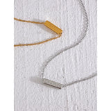 Lula Engraved Bar Pendant Necklace – Luck, Wisdom, Belief & Courage | Huna Jewelry