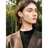 Beau Round Drop Earrings – Hollow Dangle Statement, Waterproof | Huna Jewelry