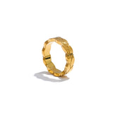 Sage Leaf Band Ring – Polished Minimalist Nature-Inspired Jewelry | Huna Jewelry