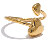 Sailor Heart Bypass Ring – Adjustable Waterproof Romantic Jewelry | Huna Jewelry