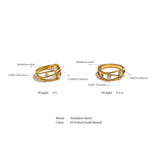 Samantha CZ Hollow Band Ring – Dainty Sparkling Stackable Jewelry | Huna Jewelry