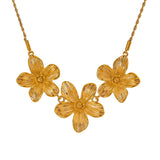 Sarah Flower Charm Necklace – Dainty Waterproof Floral Jewelry | Huna Jewelry
