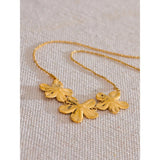 Sarah Flower Charm Necklace – Dainty Waterproof Floral Jewelry | Huna Jewelry