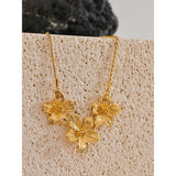 Sarah Flower Charm Necklace – Dainty Waterproof Floral Jewelry | Huna Jewelry