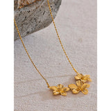 Sarah Flower Charm Necklace – Dainty Waterproof Floral Jewelry | Huna Jewelry