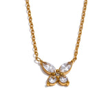 Savannah Butterfly Pendant Necklace – Dainty Cubic Zirconia Jewelry | Huna Jewelry