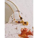 Freda Flower Pendant Necklace – Dainty Beaded Jewelry for Women | Huna Jewelry