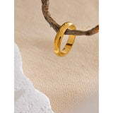 Evelyn Polished Band Ring – Smooth, Glossy & Hypoallergenic Jewelry | Huna Jewelry