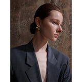 Lena Leaves Flower Stud Earrings - Hypoallergenic & Waterproof | Huna Jewelry