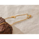 Floriana Butterfly Pendant Necklace – Gold & Shell Stainless Steel | Huna Jewelry