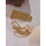 Catiana Tassel Chain Dangle Earrings – Elegant & Waterproof | Huna Jewelry