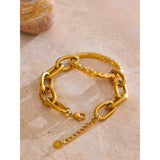Nida Chain Link Bracelet – Oval Design & Hypoallergenic Jewelry | Huna Jewelry