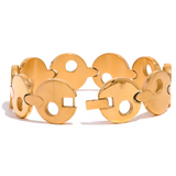 Micah Round Link Bracelet – Waterproof Heavy Unisex Jewelry | Huna Jewelry
