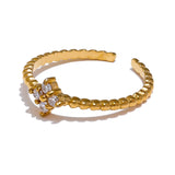 Zircon Grace Ring – Elegant Sparkle | Huna Jewelry
