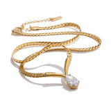 Cosima Waterdrop Pendant Necklace – Bold, Elegant & Classic Jewelry | Huna Jewelry