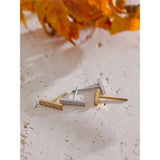 Clementine Bar Stud Earrings – Delicate & Sparkling Waterproof Jewelry | Huna Jewelry