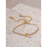 Millicent Dazzling Cubic Zirconia Bracelet – Adjustable, Dainty & Chic | Huna Jewelry