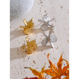 Isabel Floral Stud Earrings – Elegant Everyday Jewelry for Women | Huna Jewelry