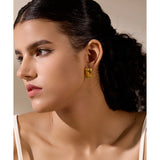 Marin Square Heart Stud Earrings – Hypoallergenic & Stylish Jewelry | Huna Jewelry